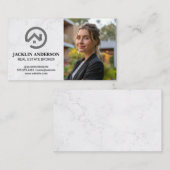 Carte De Visite Logo immobilier moderne | Femme d'affaires (Devant / Derrière)