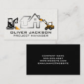Carte De Visite Logo immobilier moderne | Véhicules de constructio (Devant / Derrière)