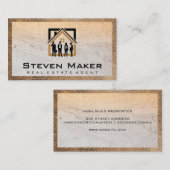 Carte De Visite Logo immobilier | Personnes d'affaires (Devant / Derrière)