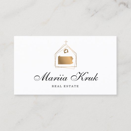 Carte De Visite Logo immobilier pour Mariia (Devant)