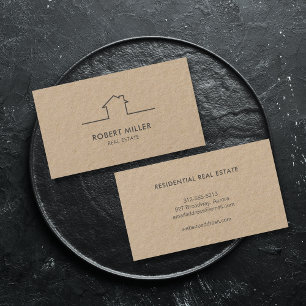Carte De Visite Logo immobilier Realtor Kraft