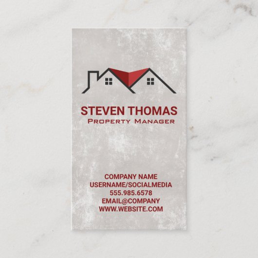 Carte De Visite Logo immobilier résidentiel (Devant)