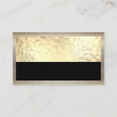 Carte De Visite Logo immobilier Sequin Or Metallic (Dos)