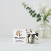 Carte De Visite Logo immobilier | Touches de la maison (Debout devant)