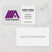 Carte De Visite Logo Immobilier Violet (Devant / Derrière)