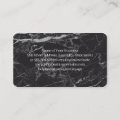 Carte De Visite Logo immobilier violet | Marbre noir (Dos)