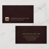 Carte De Visite Logo initial de luxe professionnel (Devant / Derrière)