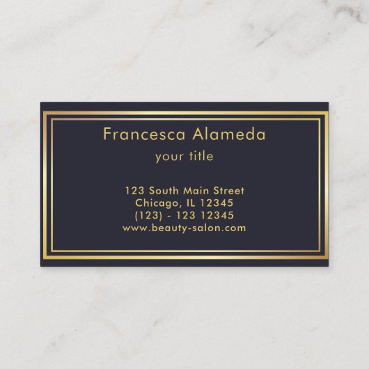 CARTE DE VISITE LOGO INITIAL DE WREATH LAUREL D'OR (Dos)