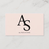 Carte De Visite Logo initiales Bush coiffure rose code qr (Devant)