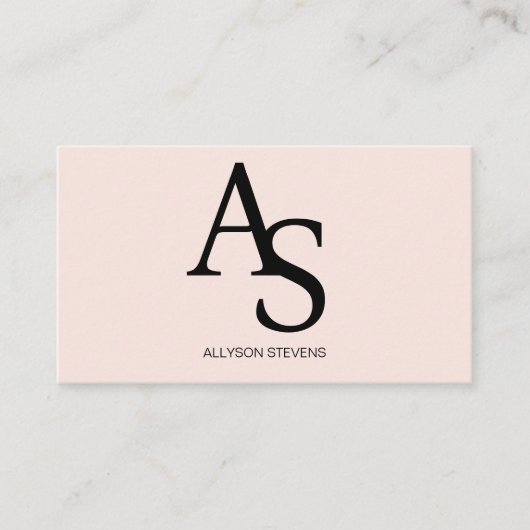 Carte De Visite Logo initiales Bush coiffure rose code qr (Devant)