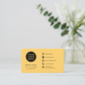 Carte De Visite Logo Jaune (Debout devant)