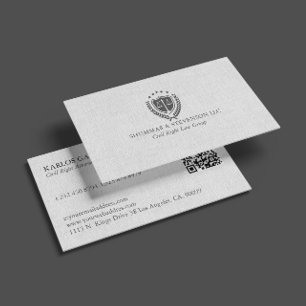 Carte De Visite Logo Justice Lin blanc