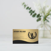 Carte De Visite Logo Justice | Or métallique (Debout devant)