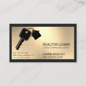 Carte De Visite Logo Keys House | Arrière - plan métallique (Devant)