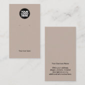 Carte De Visite Logo Kraft Boucles d'oreilles artisanales Bijoux C (Devant / Derrière)