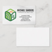 Carte De Visite Logo Landscaper | Illustrations de jardinage (Devant / Derrière)