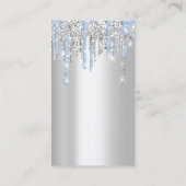 Carte De Visite Logo Lashes Extension Maquillage Artiste Argent (Dos)