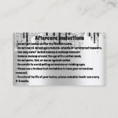 Carte De Visite Logo Lashes Instruction post-soins Black Silver (Dos)