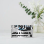 Carte De Visite Logo Lashes Instruction post-soins Black Silver (Debout devant)