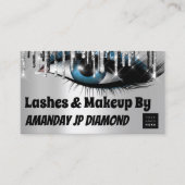 Carte De Visite Logo Lashes Instruction post-soins Black Silver (Devant)