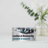 Carte De Visite Logo Lashes Micorblade Aftercare Blue Drift Code Q (Debout devant)