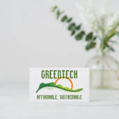 Carte De Visite Logo - lever de soleil vert (Debout devant)