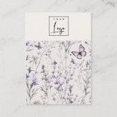 Carte De Visite Logo Lilac Purple Floral Doux Porte-Collier (Devant)