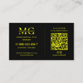 Carte De Visite Logo Lime Jaune Noir de Minimal Logistics Movers (Dos)