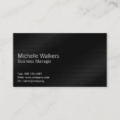 Carte De Visite Logo Lion et Stars | Arrière - plan carbone (Dos)