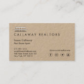 Carte De Visite Logo Logo II Immobilier Kraft (Dos)