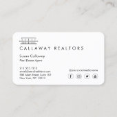 Carte De Visite Logo Logo II Immobilier moderne unique (Dos)