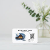 Carte De Visite *~* Logo Logo Lodge Location de Cabine AP49 QR (Debout devant)