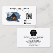 Carte De Visite *~* Logo Logo Lodge Location de Cabine AP49 QR (Devant / Derrière)