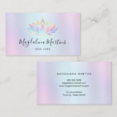 Carte De Visite logo lotus aux couleurs pastel (Devant / Derrière)