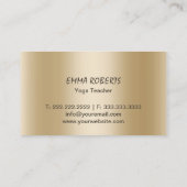 Carte De Visite Logo Lotus moderne Élégant Arrière - plan or (Dos)