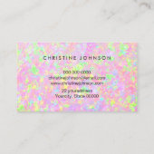 Carte De Visite logo lotus sur rose opal gemstone arrière - plan (Dos)