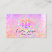 Carte De Visite logo lotus sur rose opal gemstone arrière - plan (Devant)