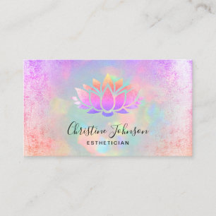 Carte De Visite logo lotus sur texture opale