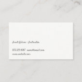 Carte De Visite Logo Lotus Woman | Marbre d'or noir (Dos)