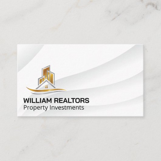 Carte De Visite Logo Lux Immobilier Moderne (Devant)