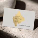 Carte De Visite Logo Luxe Abstrait Gold Brushstroke sur Tan<br><div class="desc">Une forme abstraite en or métallique ajoute un intérêt visuel à ce design carte de visite moderne. Votre nom ou nom d'entreprise est minimalement stylisé sur le dessus pour un logo unique. Cette carte recto verso offre une grande place à l'arrière pour vos coordonnées. Créé pour les professionnels et les...</div>