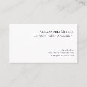 Carte De Visite Logo Luxe Moderne Simple (Devant)