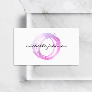 Carte De Visite Logo Luxe Pink Cercle Designer