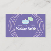 Carte De Visite Logo Macaron Moderne Boulangerie Maison Marque (Devant)