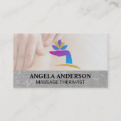 Carte De Visite Logo main de guérison | Séance de massage (Devant)