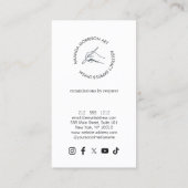 Carte De Visite Logo main de peintre moderne Vertical (Dos)