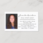 Carte De Visite Logo Maison Agent Immobilier Professionnel Blanc (Dos)