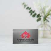 Carte De Visite Logo Maison Clé à Molette | Rénovations de Maison (Debout devant)