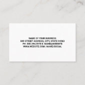 Carte De Visite Logo Maison Clé à Molette | Rénovations de Maison (Dos)