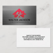 Carte De Visite Logo Maison Clé à Molette | Rénovations de Maison (Devant / Derrière)